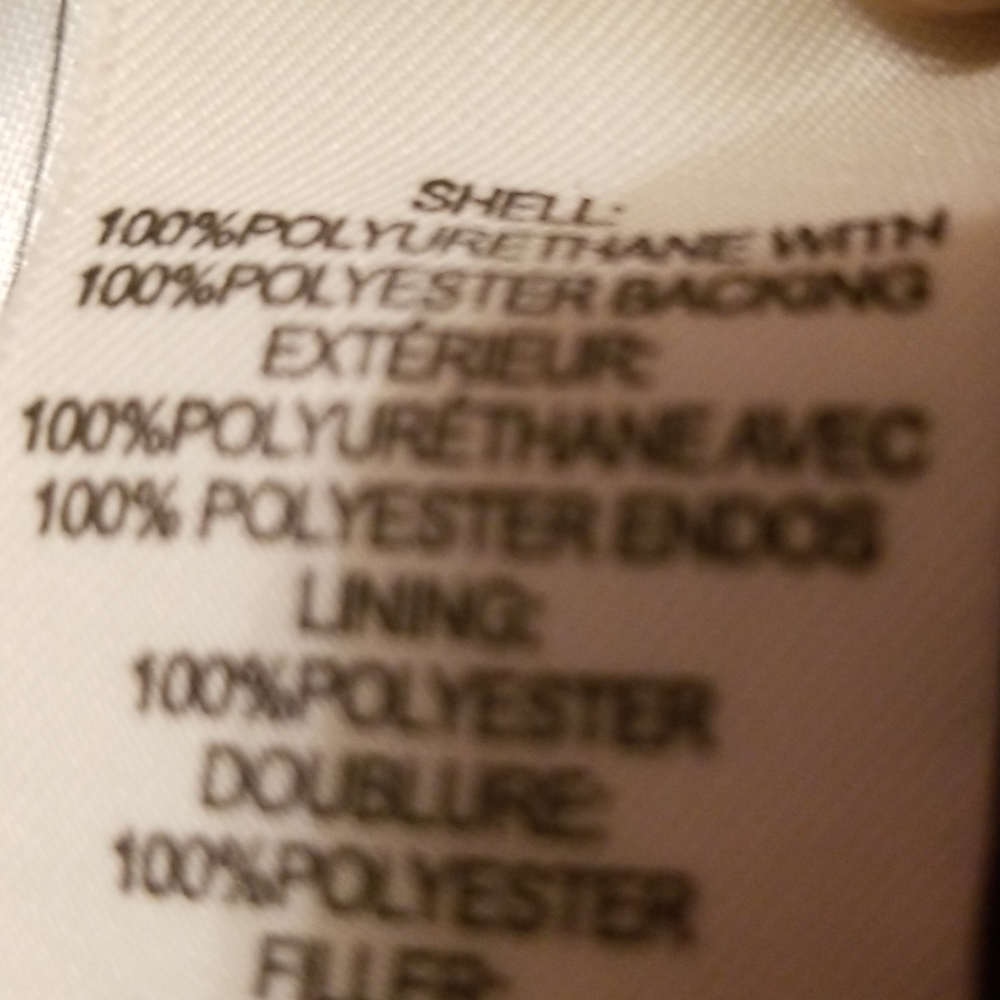 Vegan Leather Bomber Style Jacket - Picture 6 of 7